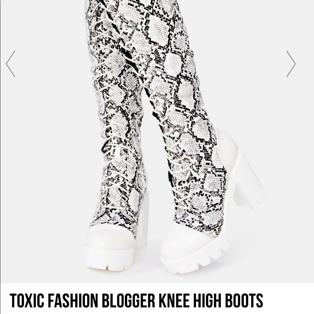 Toxic Fashion Blogger Knee High Boots